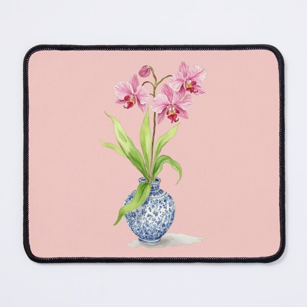 Item preview, Pink Orchid Watercolor Floral Print designed and sold by Magnolia Valley Art.