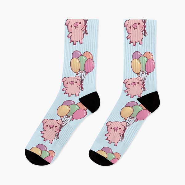 Item preview, Cute Pig Flying With Balloons designed and sold by rustydoodle.