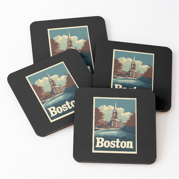 Item preview, Vintage Boston Travel Poster designed and sold by Boddicca.