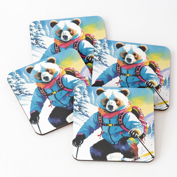 Item preview, Smart bear tries snow skiing. designed and sold by Whose-sweat.