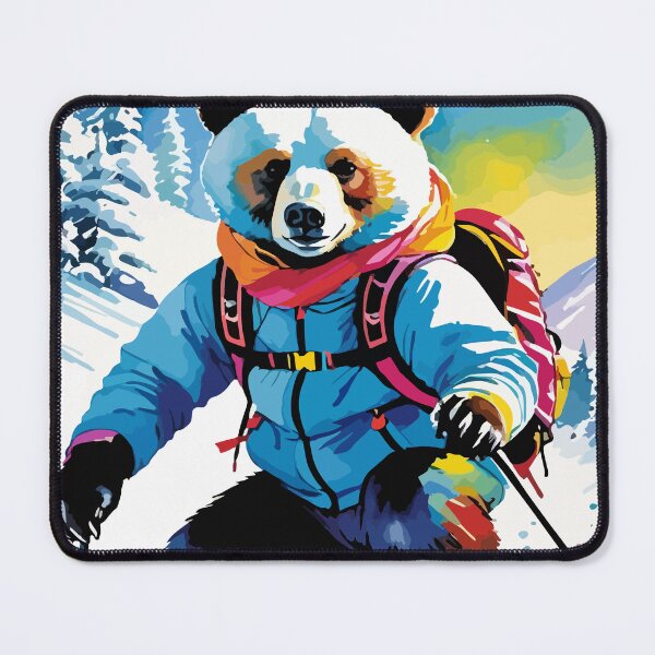 Item preview, Smart bear tries snow skiing. designed and sold by Whose-sweat.