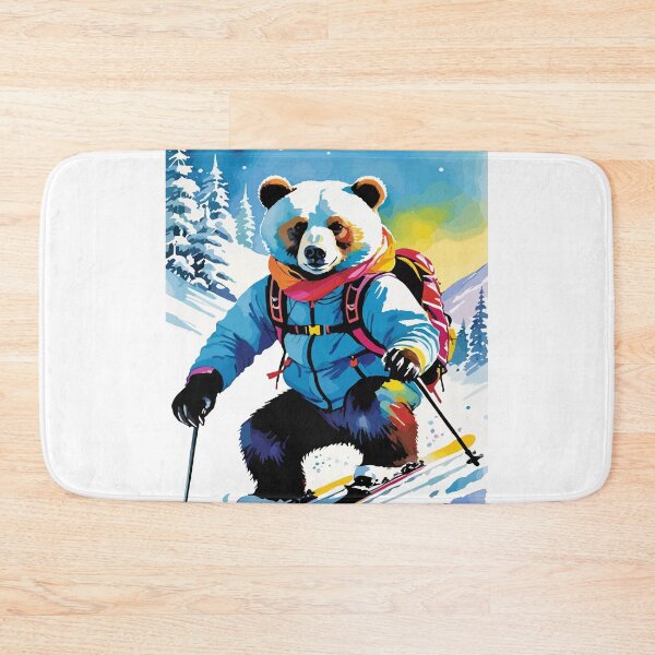 Item preview, Smart bear tries snow skiing. designed and sold by Whose-sweat.