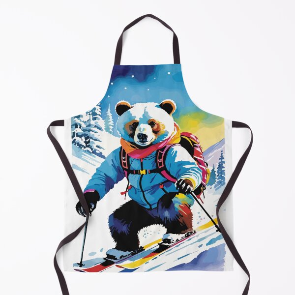 Item preview, Smart bear tries snow skiing. designed and sold by Whose-sweat.