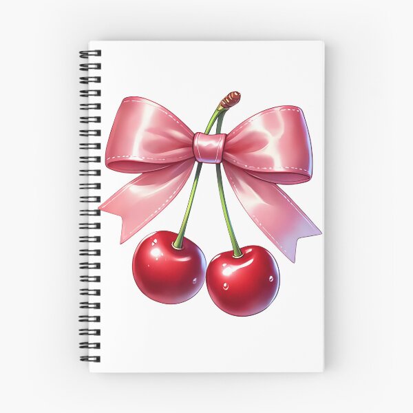 Item preview, A0632 Cute Cherries with Pink Bow - Adorable Decorative Accent, Perfect Gift, Whimsical Home Décor, and Collectible Keepsake designed and sold by angieart68.