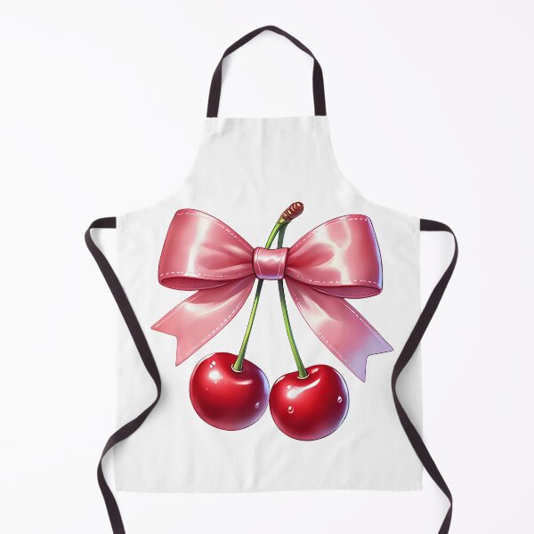 Item preview, A0632 Cute Cherries with Pink Bow - Adorable Decorative Accent, Perfect Gift, Whimsical Home Décor, and Collectible Keepsake designed and sold by angieart68.
