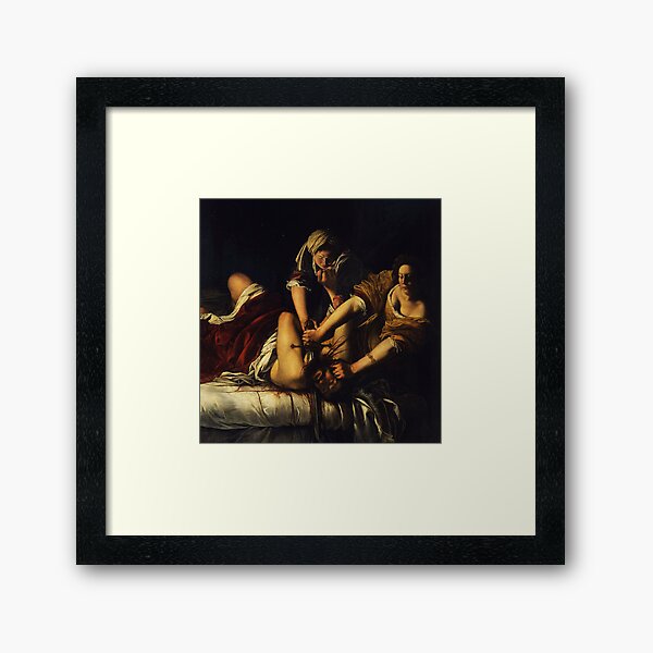 JUDITH BEHEADING HOLOFERNES - GENTILESCHI Framed Art Print
