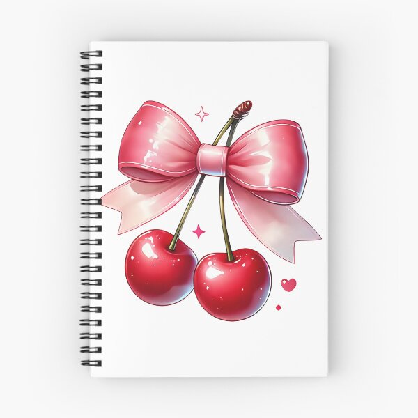 Item preview, A0632 Cute Cherries with Pink Bow - Adorable Decorative Accent, Perfect Gift, Whimsical Home Décor, and Collectible Keepsake designed and sold by angieart68.