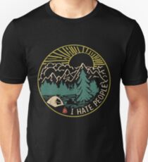 I hate people camping hiking Unisex T-Shirt