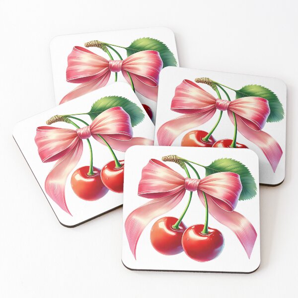 Item preview, A0633 Ribbon & Cherries Harmony - Elegant Decorative Piece, Whimsical Home Décor Accent, Perfect Gift, and Collectible Keepsake designed and sold by angieart68.