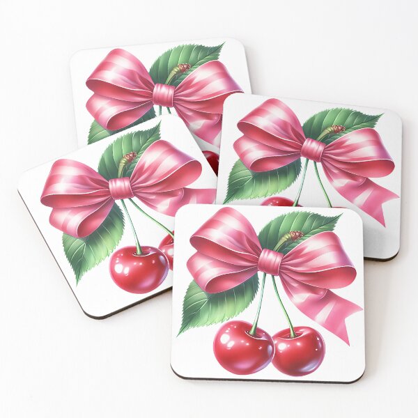Item preview, A0633 Ribbon & Cherries Harmony - Elegant Decorative Piece, Whimsical Home Décor Accent, Perfect Gift, and Collectible Keepsake designed and sold by angieart68.