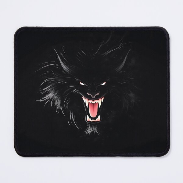 Item preview, Dark Wolf with Glowing Eyes Vector Art designed and sold by GoldenTealArts.