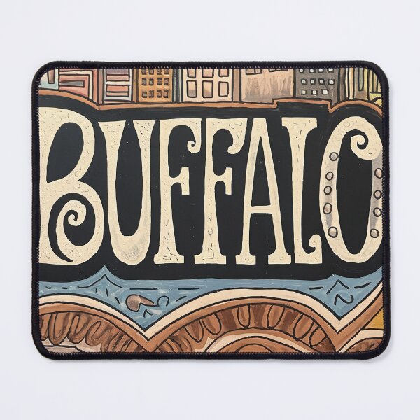 Item preview, Buffalo City Vintage Whimsical Retro Typography Art designed and sold by Witty Shirts.