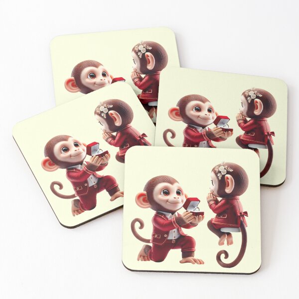 Item preview, The Love of Monkeys in Red designed and sold by ArtyRed.