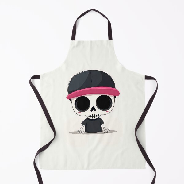 Item preview, Cute Skull Cartoon in Pink Cap Vector Art designed and sold by GoldenTealArts.