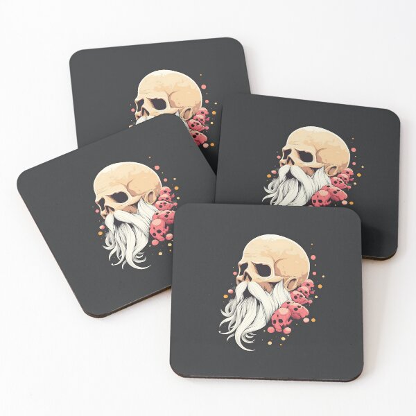 Item preview, Old Bearded Skull Fantasy Vector Art designed and sold by GoldenTealArts.