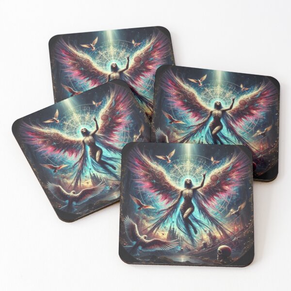 Item preview, AI generated angel, dystopian fantsay designed and sold by AI-this-is-AI.