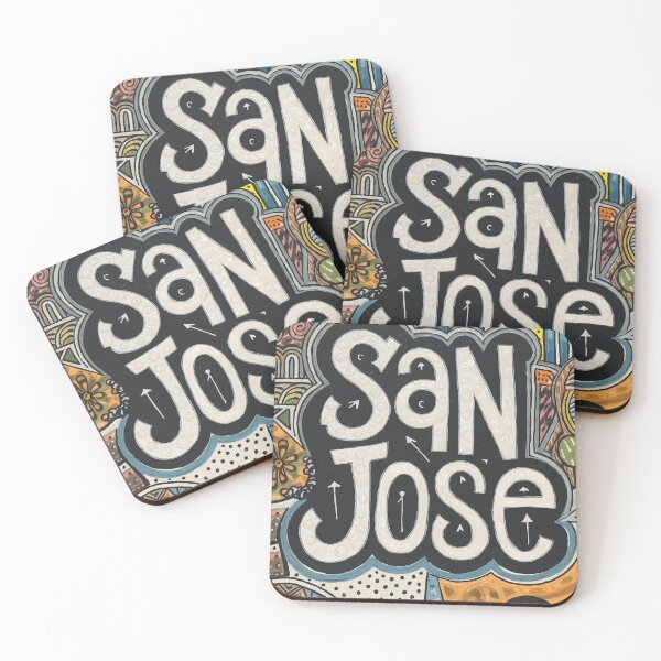 Item preview, San Jose City Vintage Whimsical Retro Typography Art designed and sold by Witty Shirts.