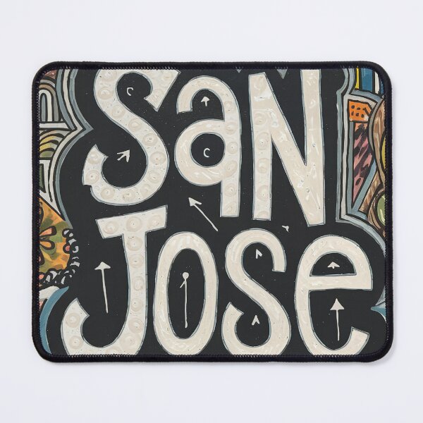 Item preview, San Jose City Vintage Whimsical Retro Typography Art designed and sold by Witty Shirts.