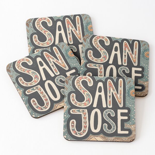 Item preview, San Jose City Vintage Whimsical Retro Typography Art designed and sold by Witty Shirts.