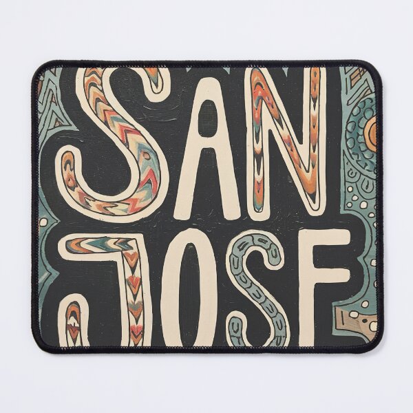 Item preview, San Jose City Vintage Whimsical Retro Typography Art designed and sold by Witty Shirts.