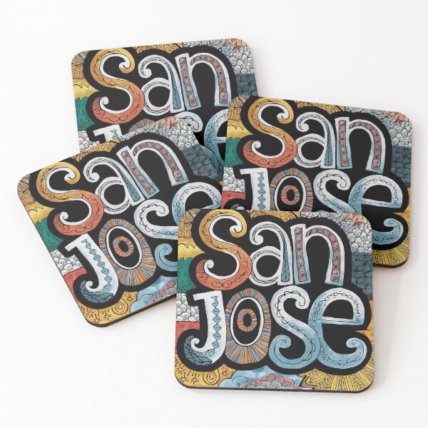 Item preview, San Jose City Vintage Whimsical Retro Typography Art designed and sold by Witty Shirts.