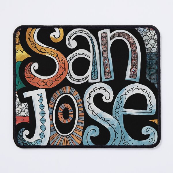 Item preview, San Jose City Vintage Whimsical Retro Typography Art designed and sold by Witty Shirts.