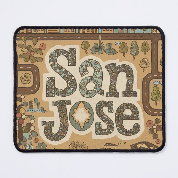Item preview, San Jose City Vintage Whimsical Retro Typography Art designed and sold by Witty Shirts.