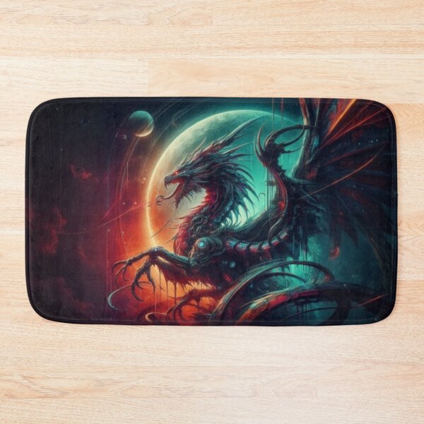 Item preview, AI generated dragon,dystopian fantsay designed and sold by AI-this-is-AI.