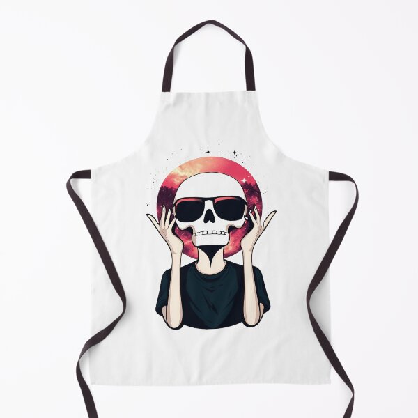 Item preview, Sunset Skull Logo With Sunglasses Illustration designed and sold by GoldenTealArts.