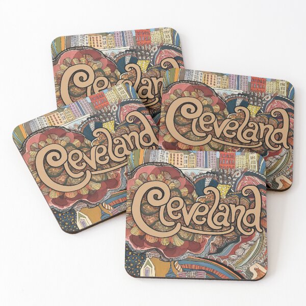 Item preview, Cleveland City Vintage Whimsical Retro Typography Art designed and sold by Witty Shirts.