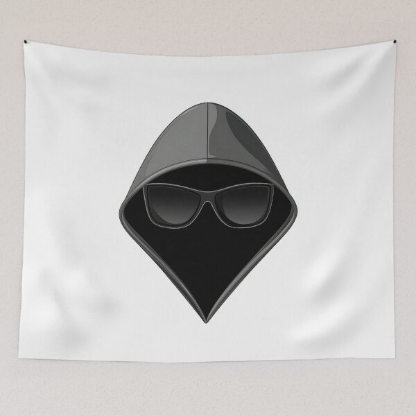 Item preview, Hacker Hooded Logo With Minimalist Vector Design designed and sold by GoldenTealArts.