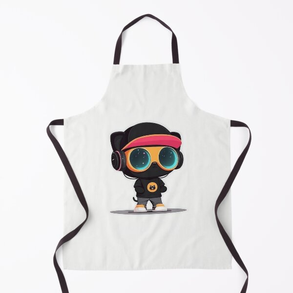 Item preview, Hip Hop Cat Cartoon Character Vector Illustration designed and sold by GoldenTealArts.