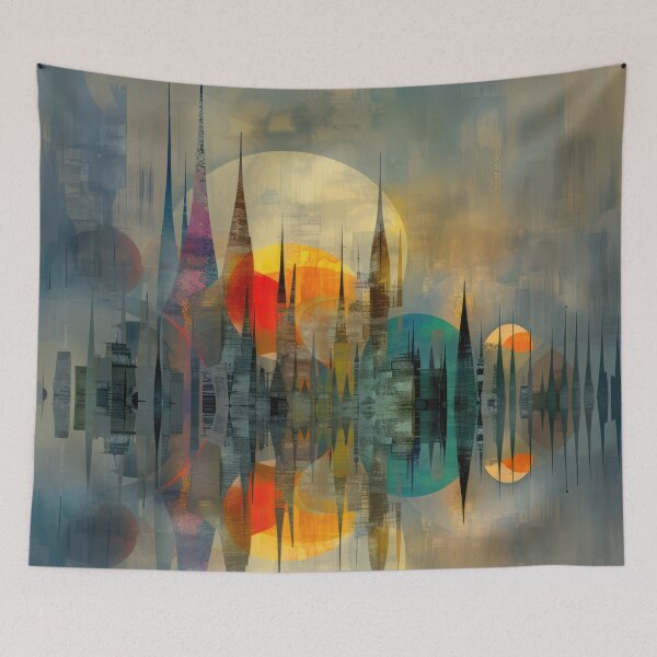 Item preview, Reflections of the Abstract Skyline designed and sold by NeoNebulaArt.