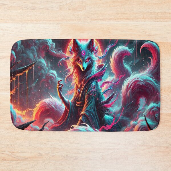 Item preview, AI generated kitsune, dystopian fantasy designed and sold by AI-this-is-AI.
