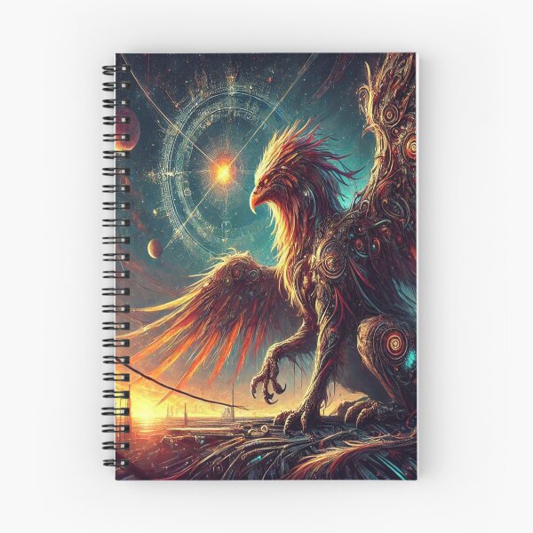 Item preview, AI generated griffin, dystopian fantasy designed and sold by AI-this-is-AI.