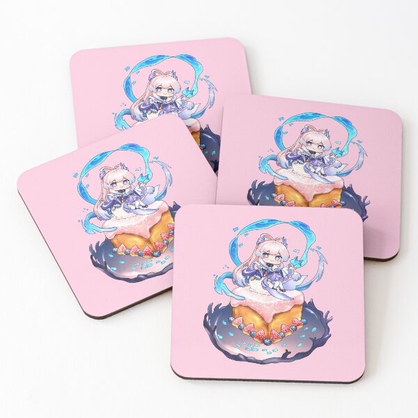 Item preview, Kokomi Genshin Impact Desserts Chibi Stickers, Pins, Magnets, Tote Bags, Mouse Pads, etc. designed and sold by IntrovertMochi.