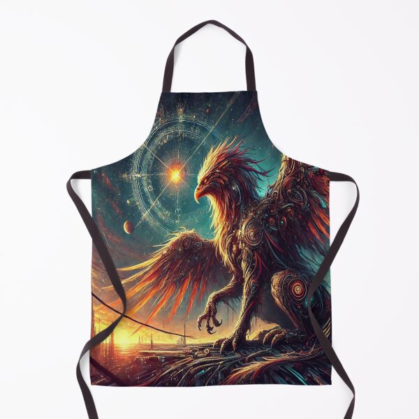 Item preview, AI generated griffin, dystopian fantasy designed and sold by AI-this-is-AI.