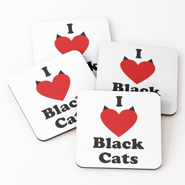 Item preview, I Love Black Cats designed and sold by MannyShop.