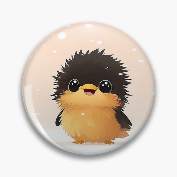 Item preview, Adorable Cartoon Chick in Snowy Pink Background designed and sold by GoldenTealArts.