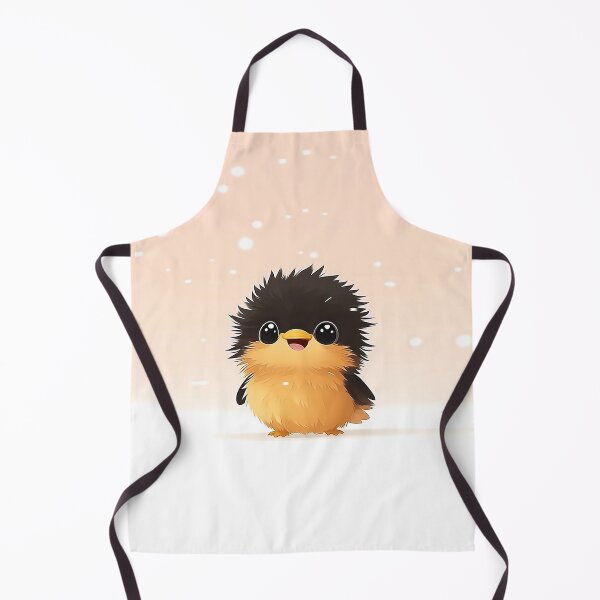 Item preview, Adorable Cartoon Chick in Snowy Pink Background designed and sold by GoldenTealArts.