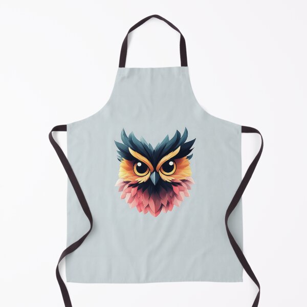 Item preview, Colorful Owl Head Minimalist Vector Logo designed and sold by GoldenTealArts.