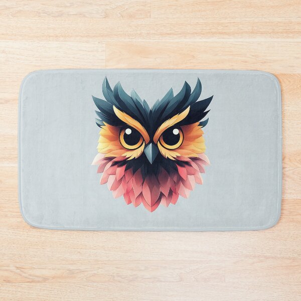 Item preview, Colorful Owl Head Minimalist Vector Logo designed and sold by GoldenTealArts.
