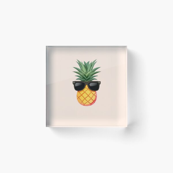 Item preview, Cute Pineapple Wearing Sunglasses Minimalist Logo designed and sold by GoldenTealArts.