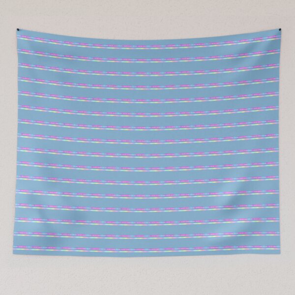 Item preview, Cute blue soft rainbow striped | Blue horizontal stripes designed and sold by lausn.