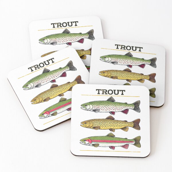 Item preview, Detailed Trout Illustration - Perfect Gift for Fishermen, Trout fish lover, Trout Fisherman Gift designed and sold by rich4Design.