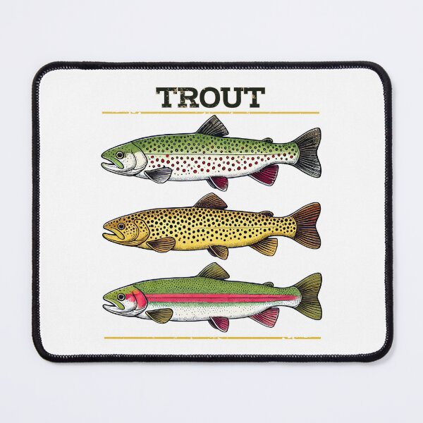 Item preview, Detailed Trout Illustration - Perfect Gift for Fishermen, Trout fish lover, Trout Fisherman Gift designed and sold by rich4Design.