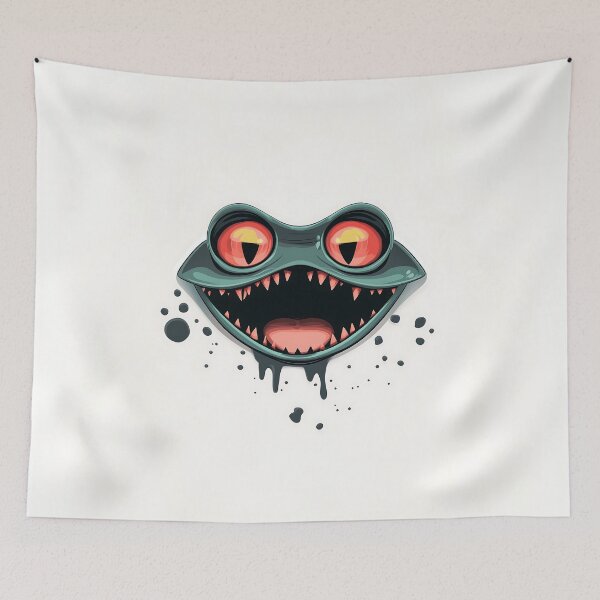 Item preview, Evil Cartoon Lizard Face Vector Art designed and sold by GoldenTealArts.