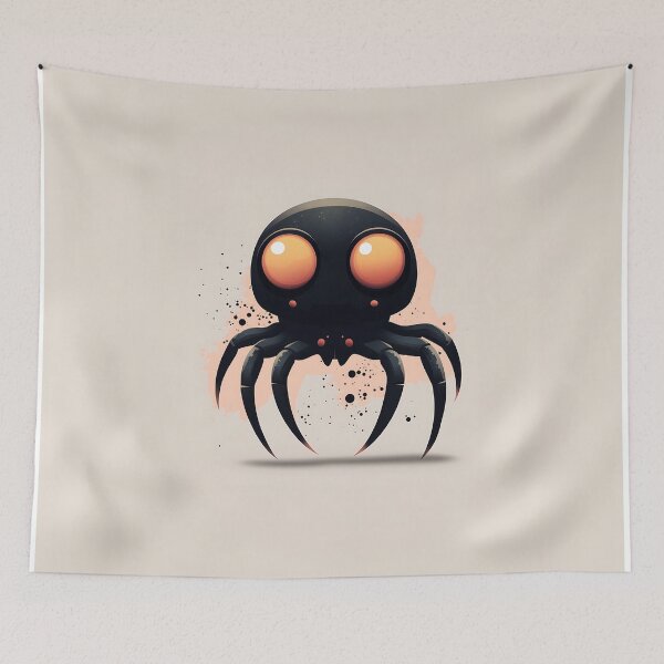 Item preview, Cute Minimalist Cartoon Spider Vector Art designed and sold by GoldenTealArts.