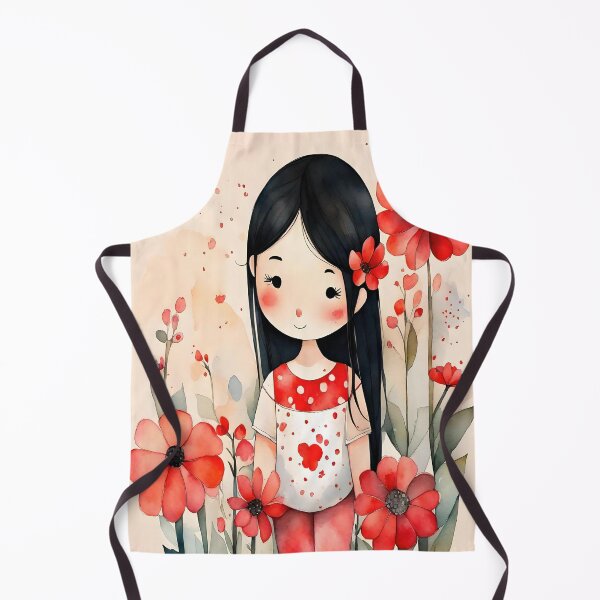 Item preview, Cute black girl with red flowers designed and sold by DWeyers.