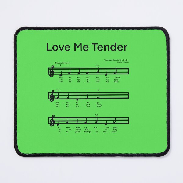 Item preview, LOVE ME TENDER Music with GREEN background designed and sold by MonicaArtist.